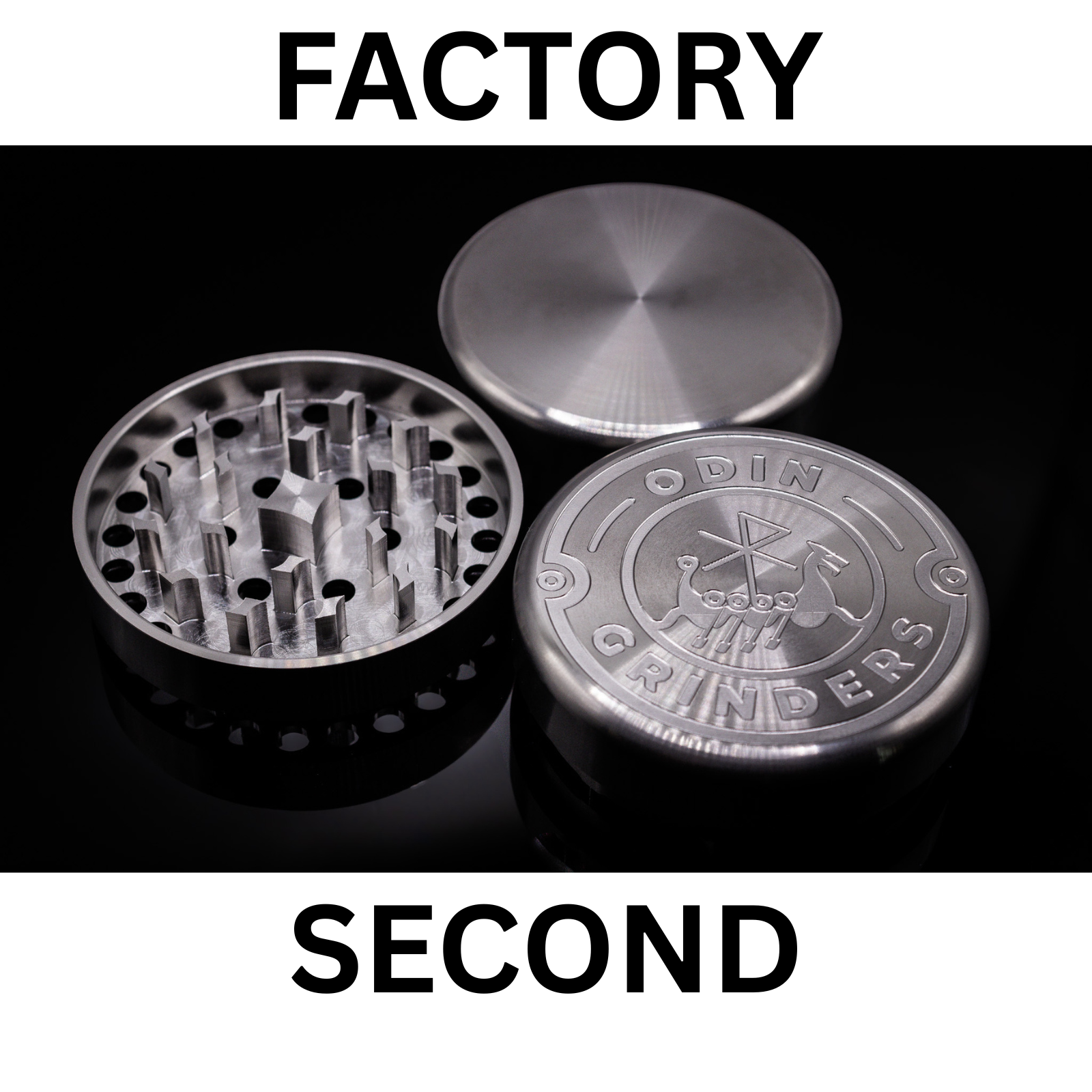 Draken Stainless Steel Threadless Grinder FACTORY SECONDS READ DESCRIPTION