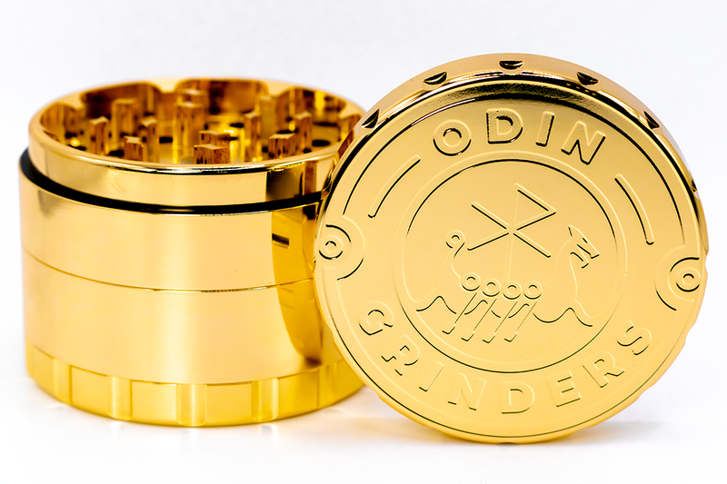 Golden Draken Stainless Steel Grinder Engraved Logo