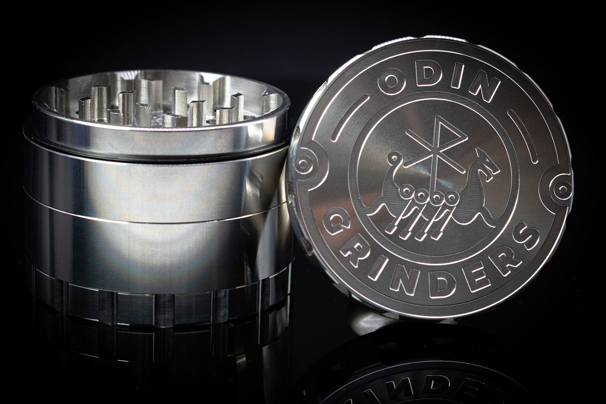 Draken Stainless Steel Grinder Engraved Logo